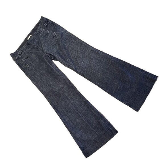 Banana Republic Sailor Jeans with button front and flared legs - Size 8 - SP '09 - Picture 1 of 12